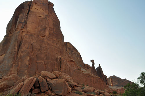 formations at Park Avenue at  Arches National  Park